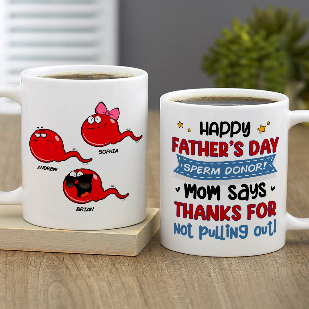Happy Father's Day, Funny Personalized Coffee Mug White Mug, Gift For Dad Mom