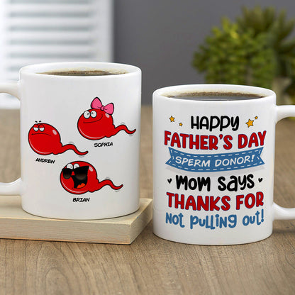 Happy Father's Day, Funny Personalized Coffee Mug White Mug, Gift For Dad Mom