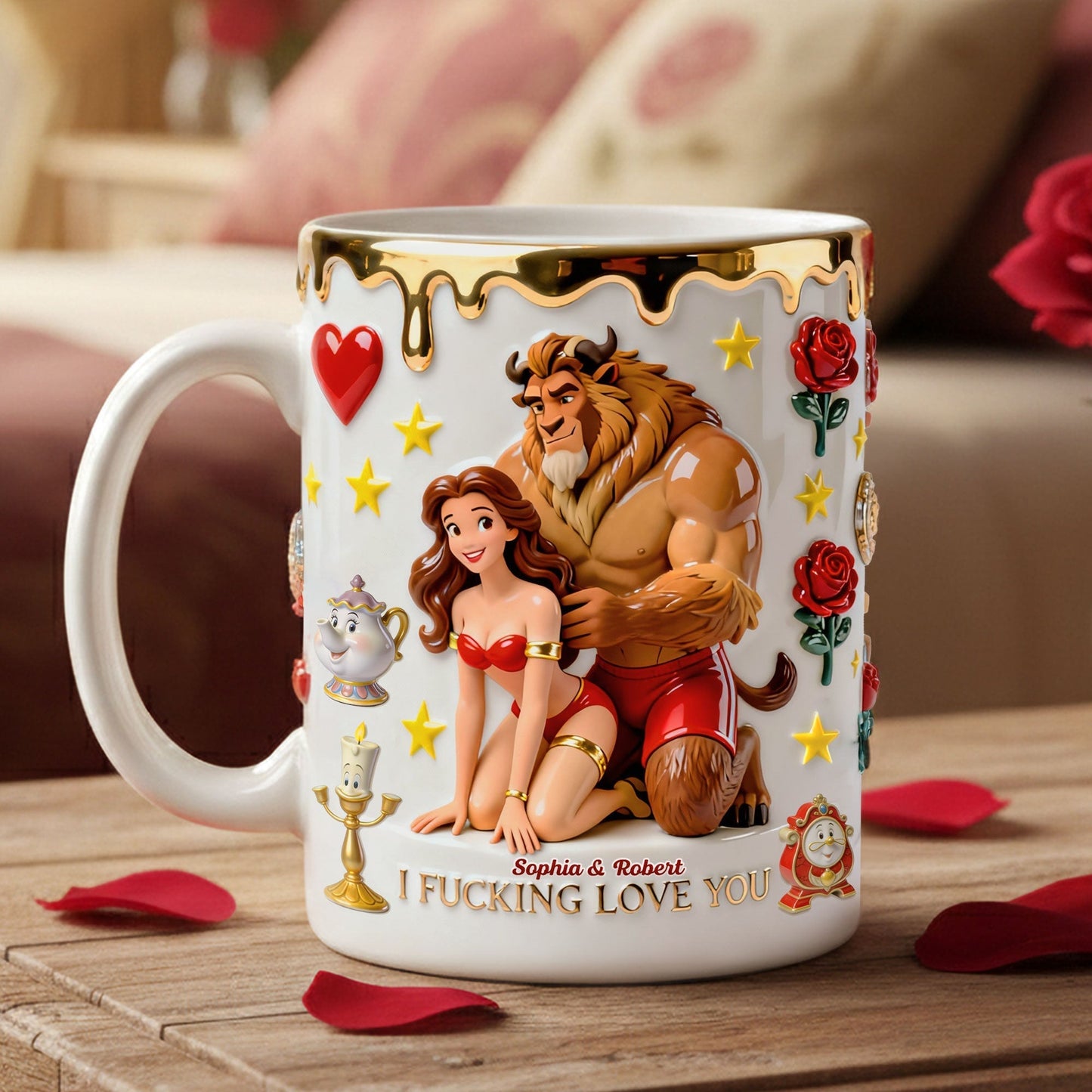 DSNY I F*cking Love You - Personalized Ceramic Mug - Gift For Couples, Movie Fans NL122