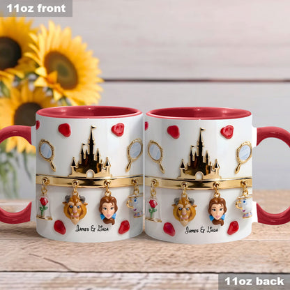 DSNY Love Story - Personalized Accent Mug - Gift For Couple, Christmas, Valentine HH01