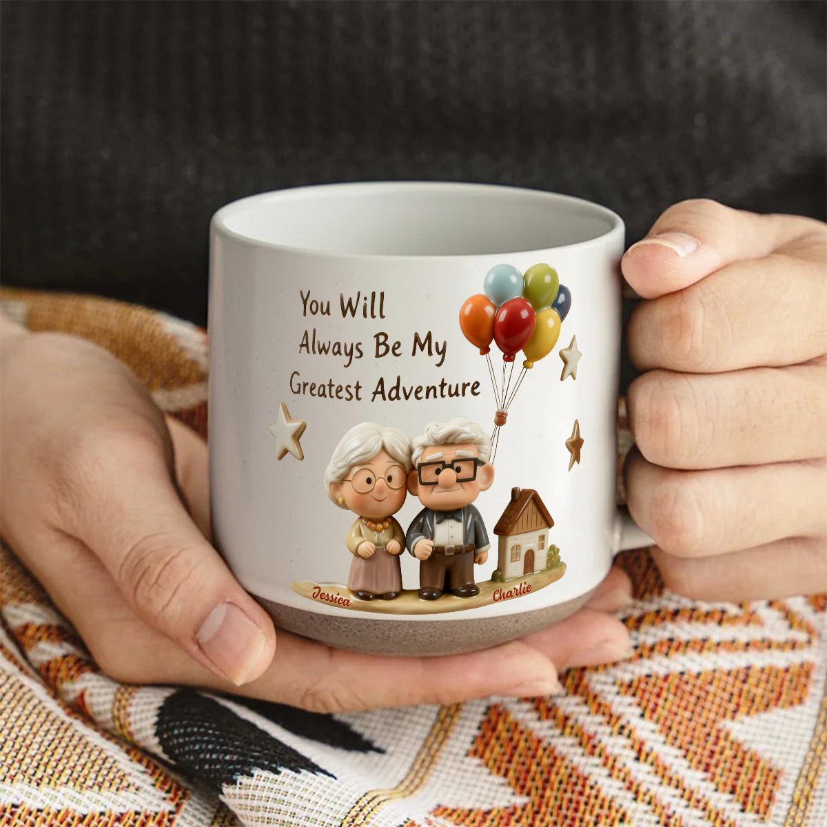 DSNY You Will Always Be My Greatest Adventure - Personalized Pottery Mug - Gift For Couples, Movie Fans NL122