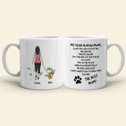 I Love The Way You Pet Me, Dad Mom Pet Lover Personalized Coffee Mug White Mug, Gift For Dad Mom