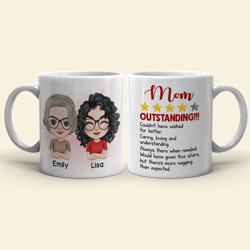 Mom Outstanding Couldn't Have Wished For Better, Personalized Mug, Mother's Day Gift, Gift For Mom