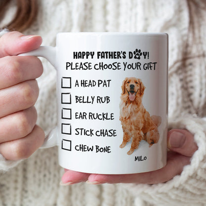 Happy Father's Day! Please Choose Your Gift - Personalized White Mug