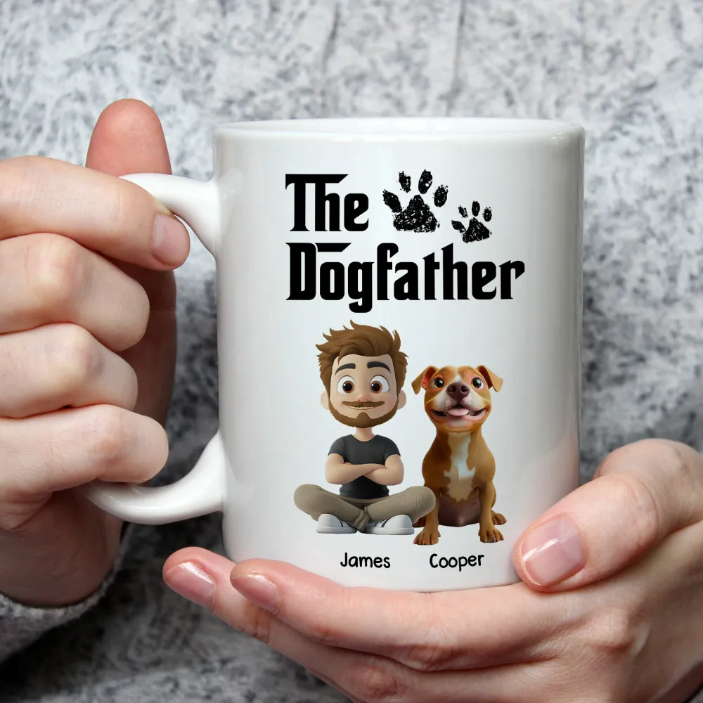 Cool Dog Father - Personalized White Mug- Gift for Pet Owners, Dog Lovers, Dog Dad | CLP15.V2 HH01