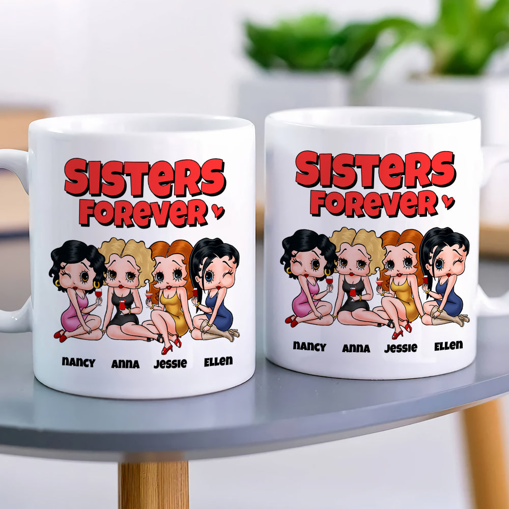 Sisters Forever Personalized Besties Coffee Mug 05NADT260723HH