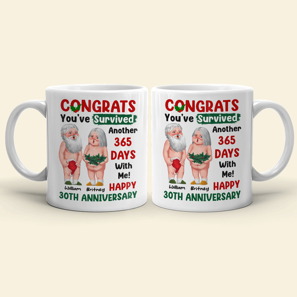 Happy Anniversary, Personalized Coffee Mug, Santa Gifts For Old Couple