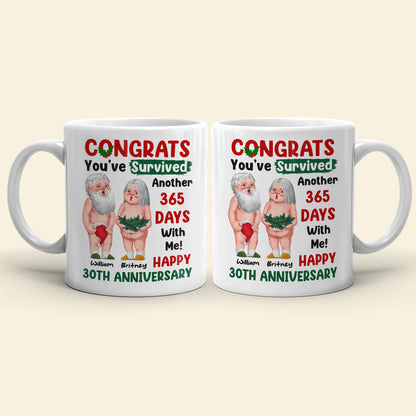 Happy Anniversary, Personalized Coffee Mug, Santa Gifts For Old Couple
