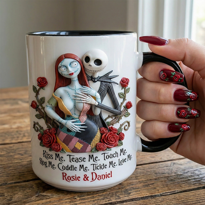 Spooky Kiss Me Touch Me Love Me - Personalized Accent Mug - Gift For Couple, Fan Movies HH01