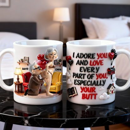 DSNY I Love Every Part Of You - Personalized White Edge-to-Edge Mug - Gift For Couple, Fan Movies, Valentine HH01