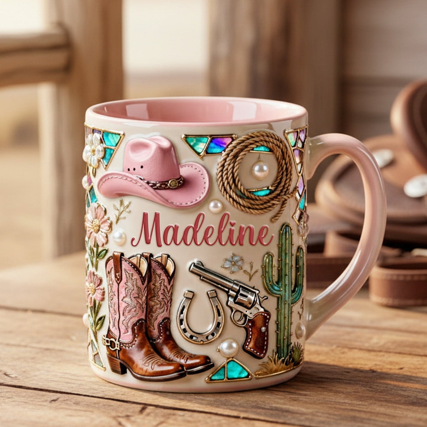 Cowgirl - Personalized Accent Mug - Gift For Her HH01