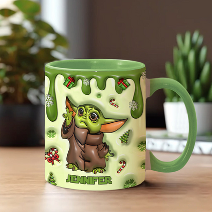 Glaxy Star The Child Too Cute I Am - Personalized The Force Accent Mug NL122