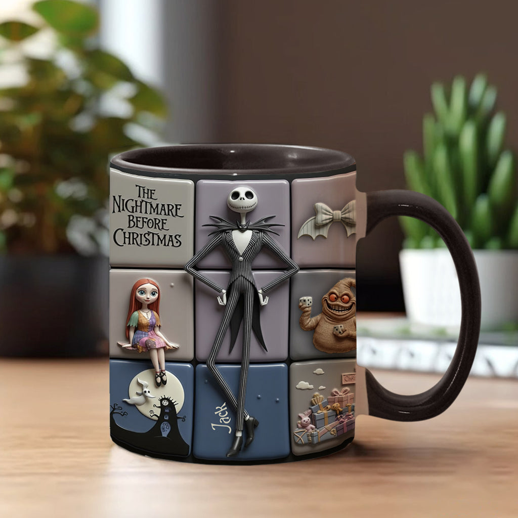 Spooky Till The Death Part - Personalized Accent Mug - Christmas Gift For Movie Fans NL122