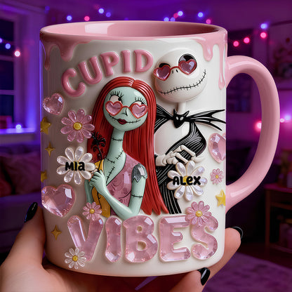 Spooky Cupid Vibes - Personalized Accent Mug - Gift For Couple, Fan Movies HH01