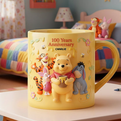 DSNY Honey Bear 100 Years Of Childhood Memories - Personalized Accent Mug - Anniversary Gift For Movie Fans NL122
