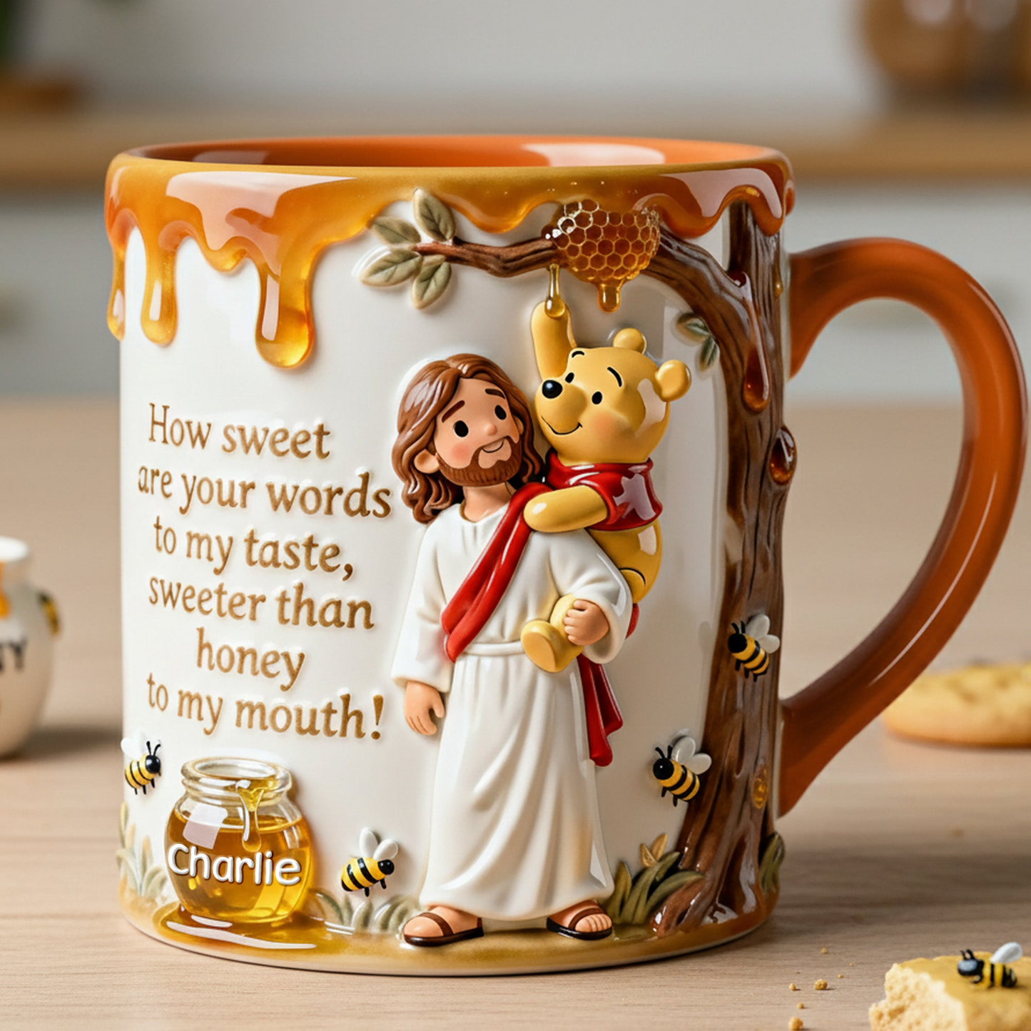 DSNY Honey Bear Sweeter Than Honey - Personalized Accent Mug - Gifts For Christians, Fan Movies HH01