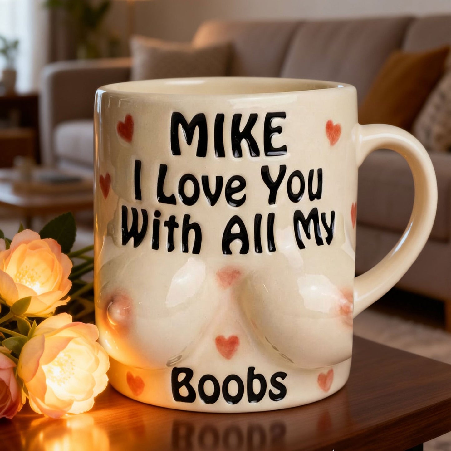 Naughty Boobs Coffee Mug - Personalized Gifts For Couple Coffee Mug 04NATI140125