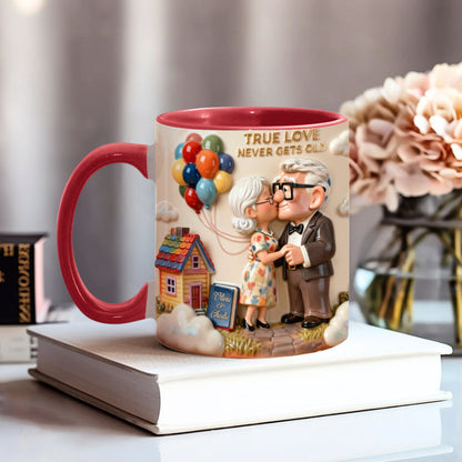 DSNY True Love Never Gets Old - Personalized Accent Mug - Gift For Couple, Fan Movies HH01