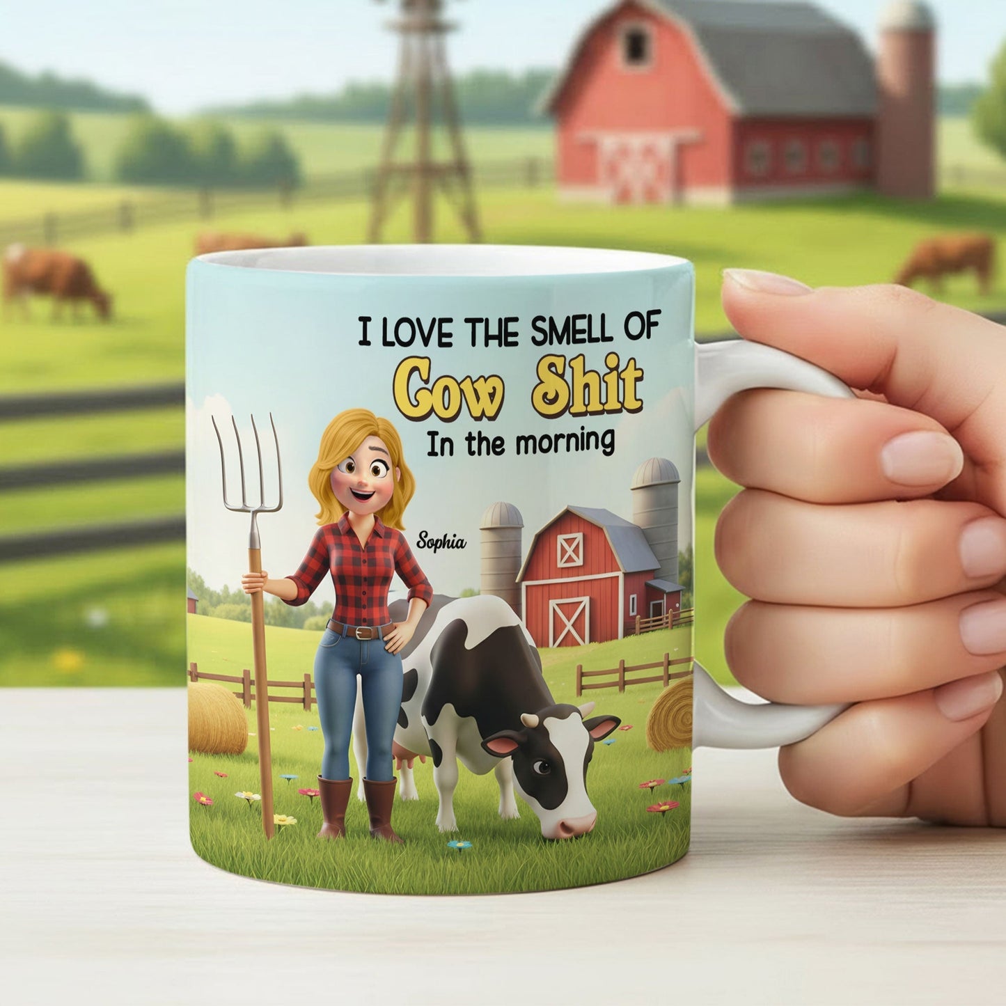 Cow Farmer Coffee Mug - Personalized Gifts For Farmer Coffee Mug 04NATI251125