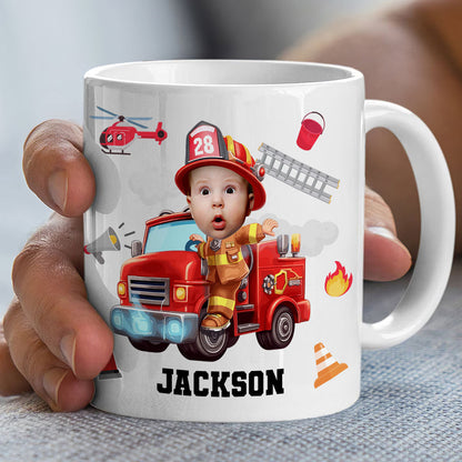 Custom Photo Gifts For Kid Firefighter Coffee Mug 05ohti061224
