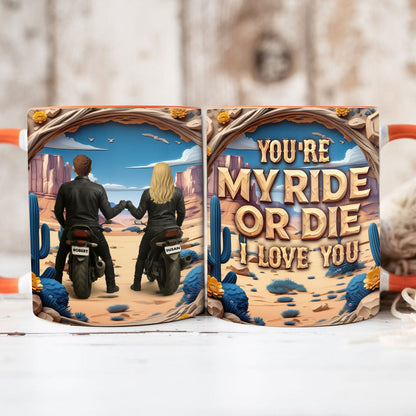 Motorbike Couple Mug - Personalized Gifts For Couple 03tgti260525