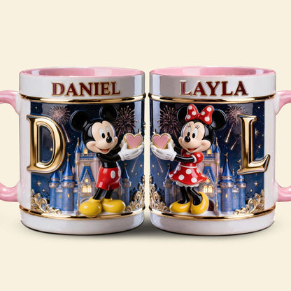 MkMo Magic Mouse With Alphabet - Personalized Accent Mug - Gift For Couple, Fan Movies HH01
