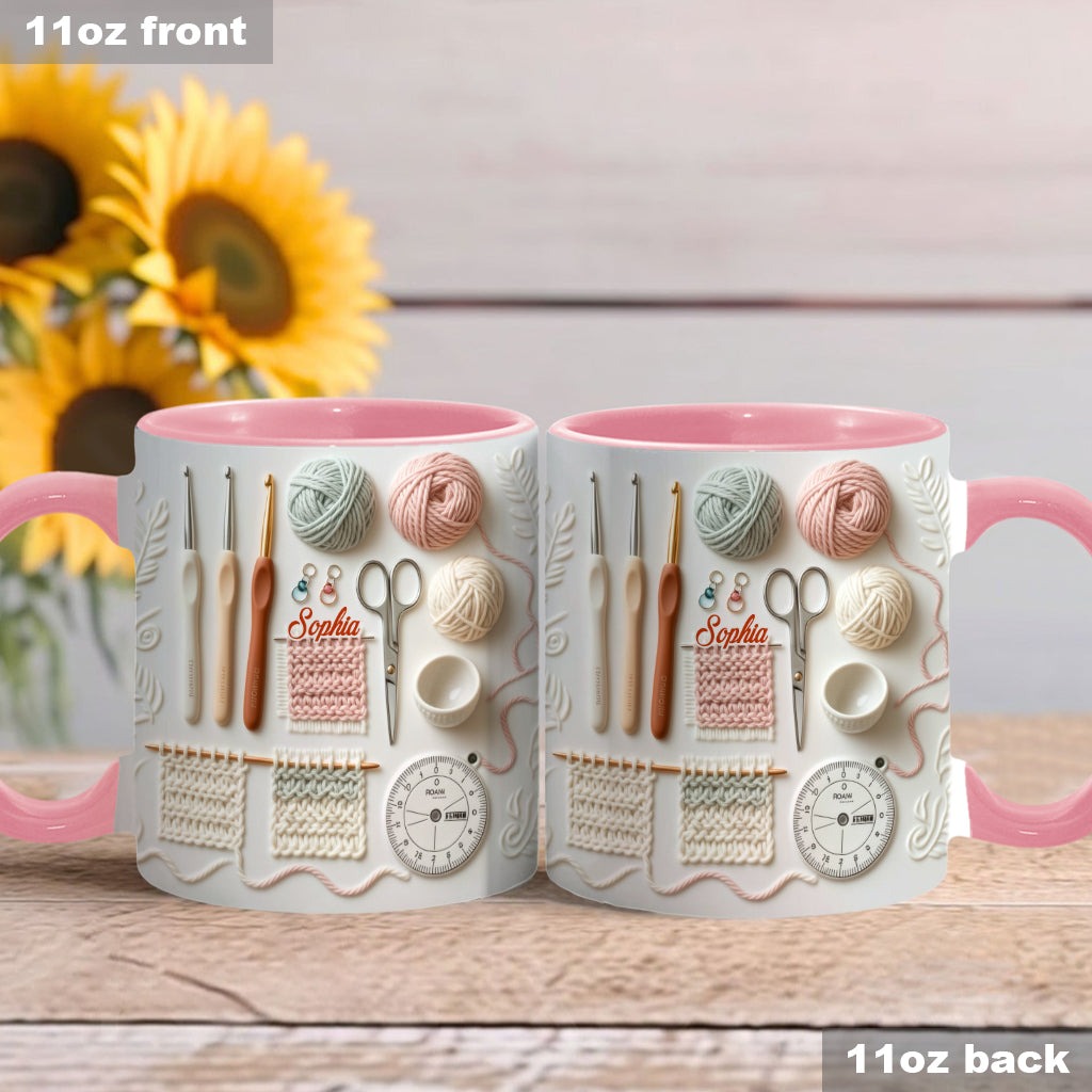 Just Love Crocheting - Personalized Accent Mug - Gift For Her HH01