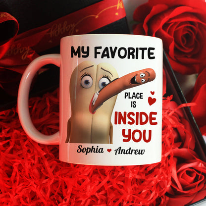My Favorite Place Is Inside You Personalized Mug, Funny Gift For Couple