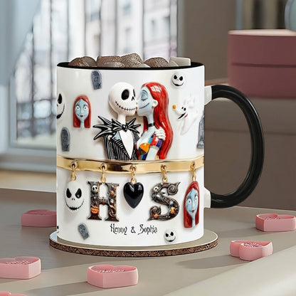 Spooky Till Death Do Us Part - Personalized Accent Mug - Gift For Couple, Christmas, Valentine HH01