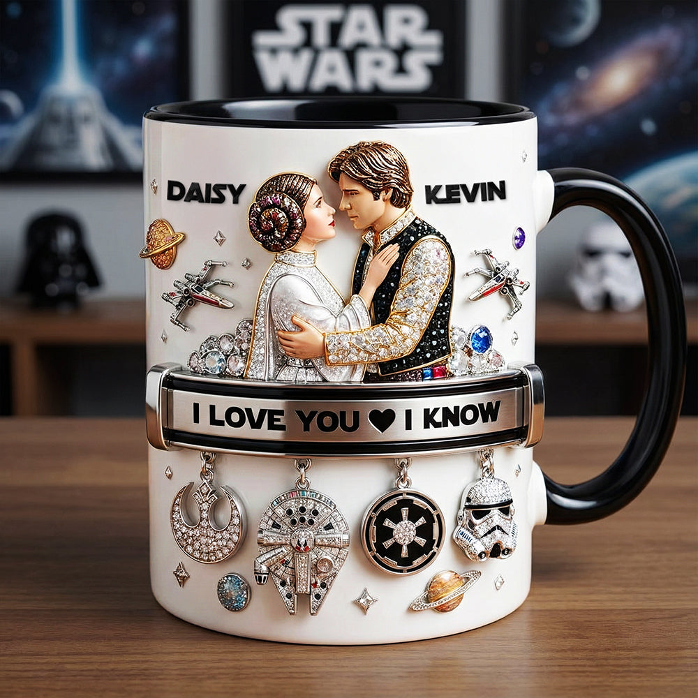 Stwa I Love You I Know - Personalized Accent Mug - Gift For Couple, Fan Movies HH01