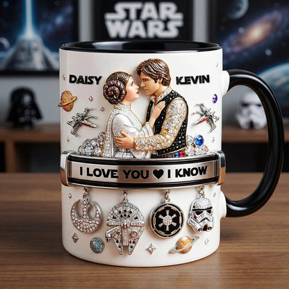 Stwa I Love You I Know - Personalized Accent Mug - Gift For Couple, Fan Movies HH01