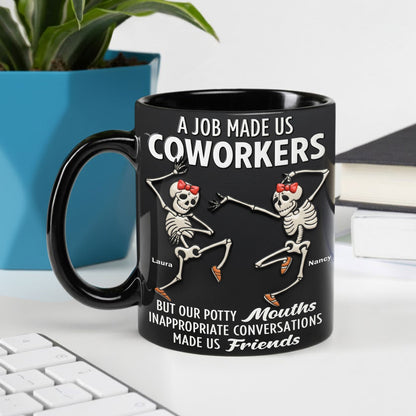 Dancing Skeleton Coworkers Coffee Mug - Personalized Gifts For Coworkers Coffee Mug 06HUTI151125