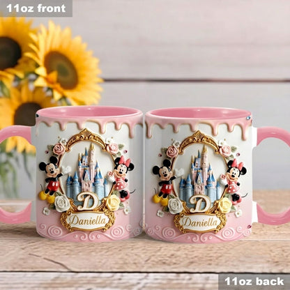 MkMo Magic Mouse Castle With Alphabet - Personalized Accent Mug - Gift For Her, Fan Movies HH01