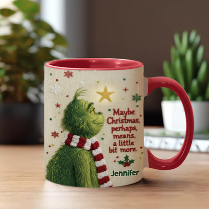 Maybe Christmas Means A Little Bit More - Personalized Accent Mug - Christmas Gift For Movie Fans NL122