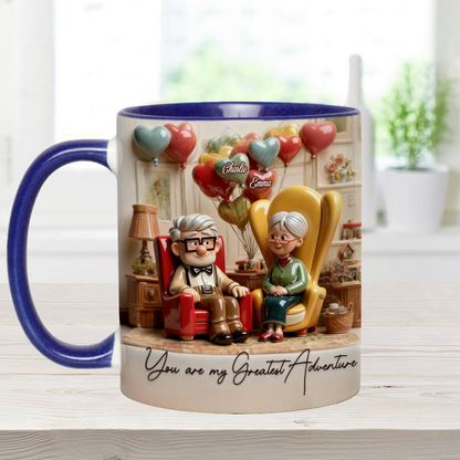 DSNY You Are My Greatest Adventure - Personalized Accent Mug - Gift For Couple, Valentine HH01