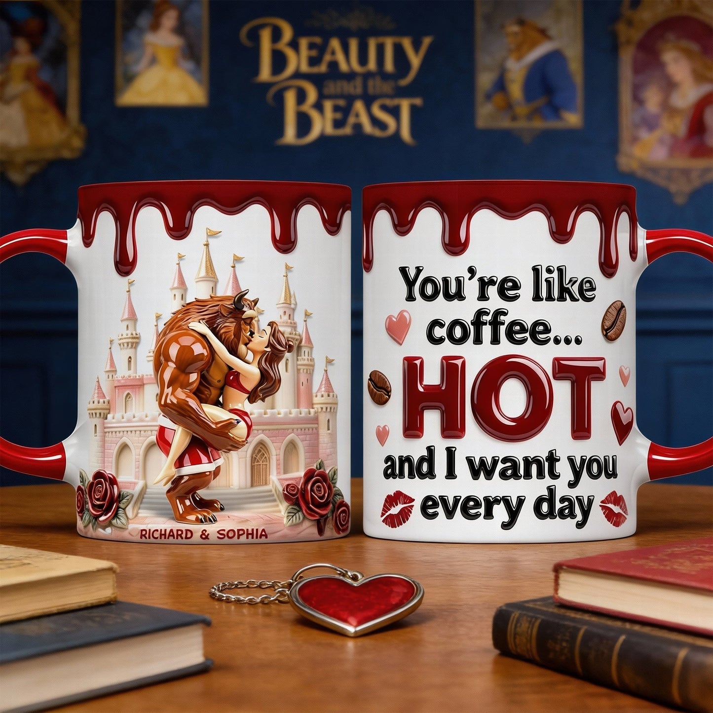 DSNY You're Like Coffee I Want Every Day - Personalized Accent Mug - Gift For Couple, Fan Movies HH01