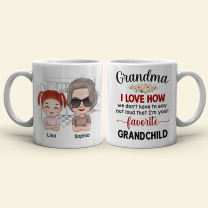 I'm Your Favorite Grandchild Personalized Mug, Gift For Grandma, Gift For Grandpa, Mother's Day Gift