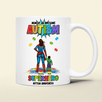 Personalized Gifts For Superhero Autism Mom Coffee Mug 02huti050325pa