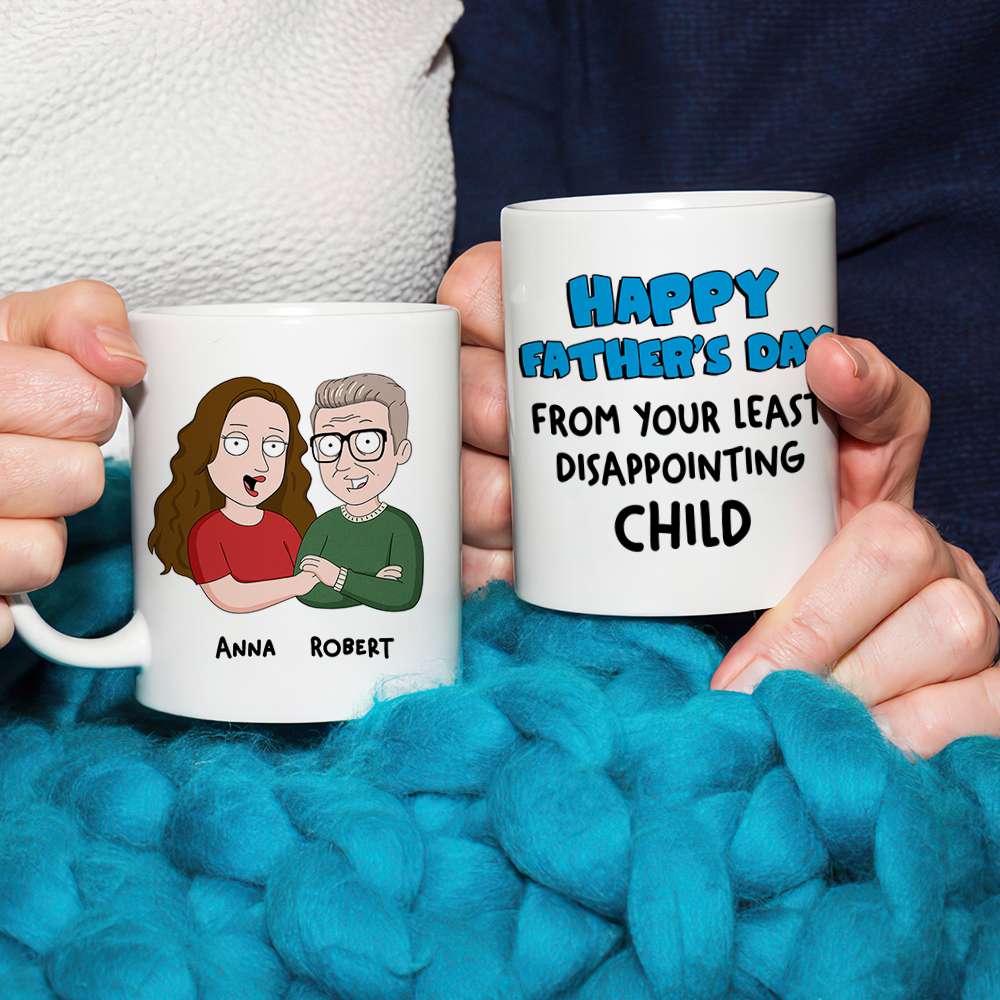 Happy Father's Day From Dad's Least Disappointing Child Personalized Coffee Mug