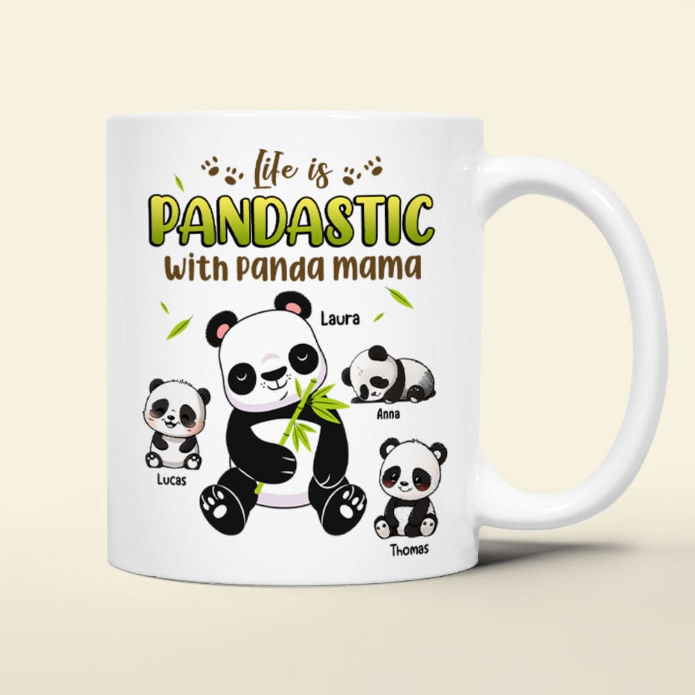 Personalized Gifts For Mom Coffee Mug Life Is Pandastic With Panda Mama