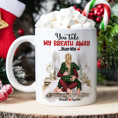 You Take My Breath Away, Gift For Couple, Personalized Mug, Funny Couple Mug, Christmas Gift