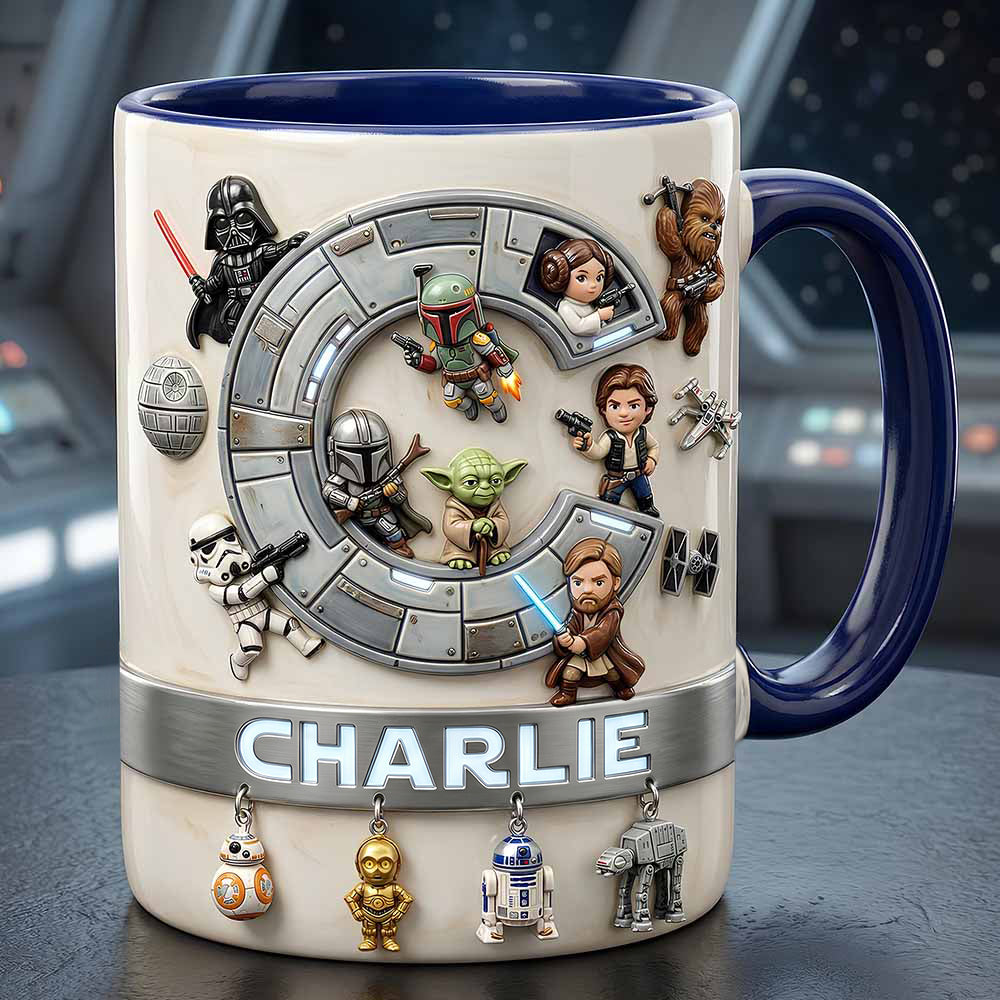 Stwa With Alphabet Initial Letter - Personalized Accent Mug - Gift For Movie Fans HH01
