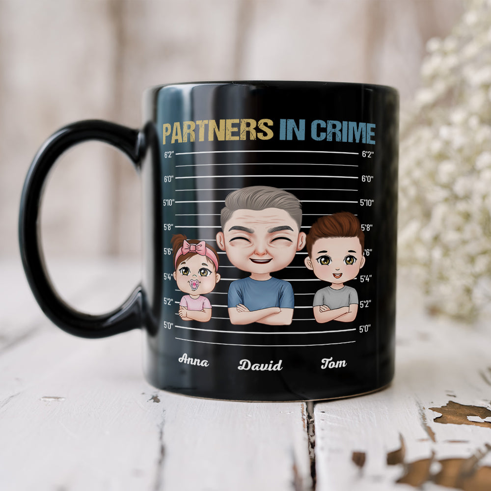 Papa The Bad Influence Personalized Coffee Mug, Gift For Grandpa, Father's Day Gift
