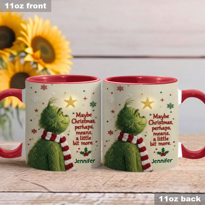 Maybe Christmas Means A Little Bit More - Personalized Accent Mug - Christmas Gift For Movie Fans NL122