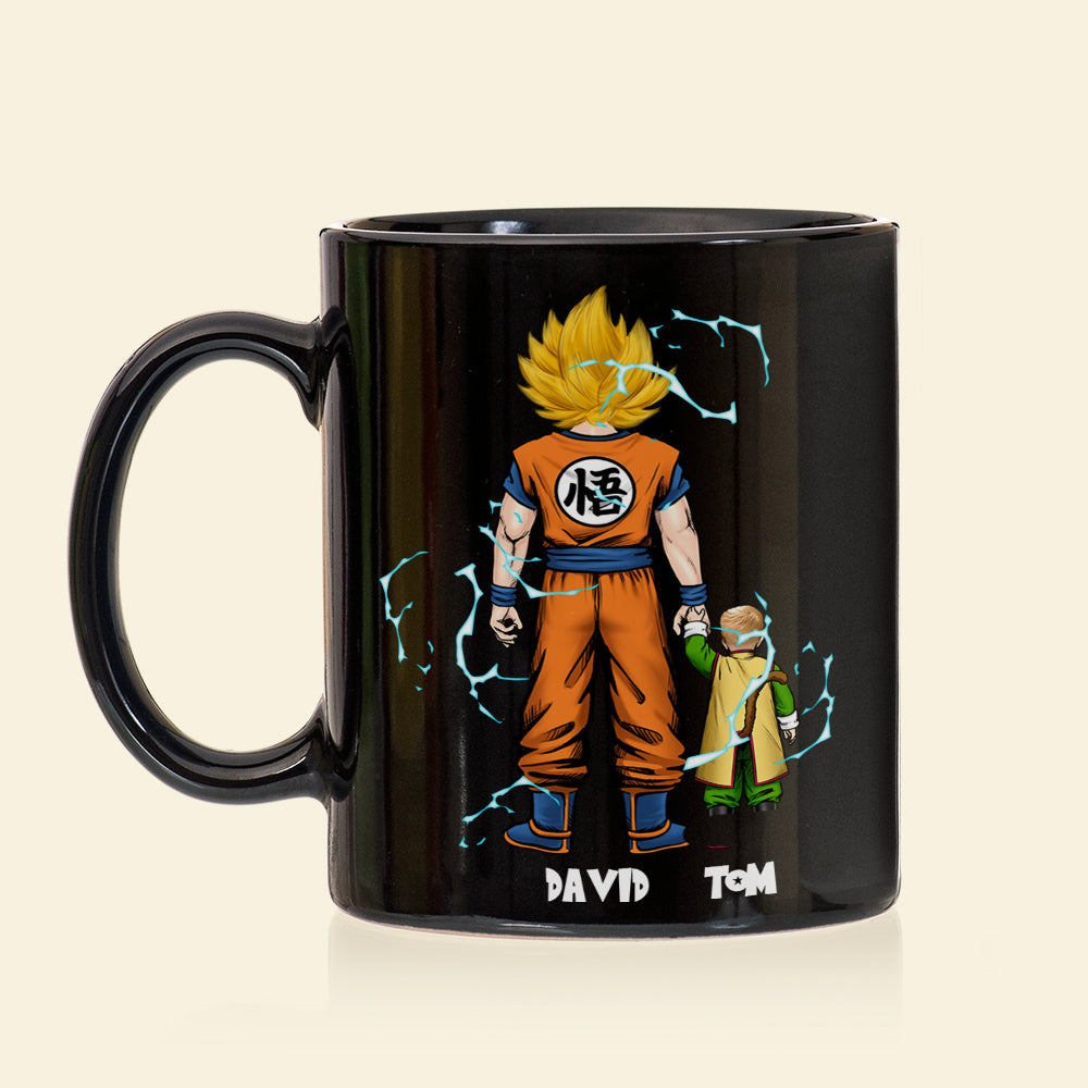 The Power Of Family 03QHDT051223HH Personalized Coffee Black Mug, Gifts For Dad