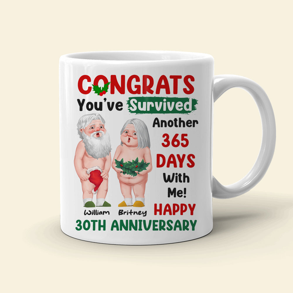Happy Anniversary, Personalized Coffee Mug, Santa Gifts For Old Couple