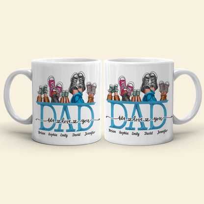 We Love You, Gift For Dad, Personalized Mug, Shoes Mug, Father's Day Gift