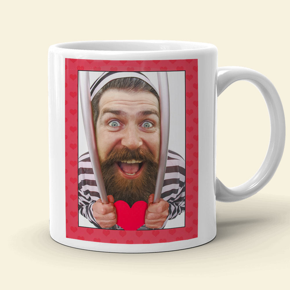 You're Under Arrest For Stealing My Heart, Couple Gift, Personalized Mug, Prisoner Custom Photo Couple Mug