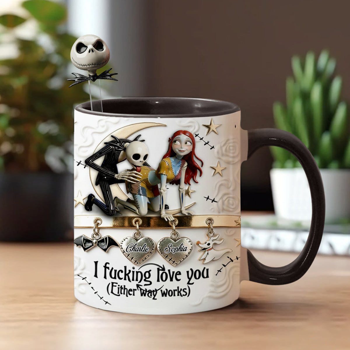 Spooky I F*cking Love You - Personalized Accent Mug - Gift For Couple, Fan Movies, Christmas, Valentine HH01