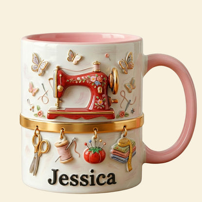 Just Love Sewing - Personalized Accent Mug HH01